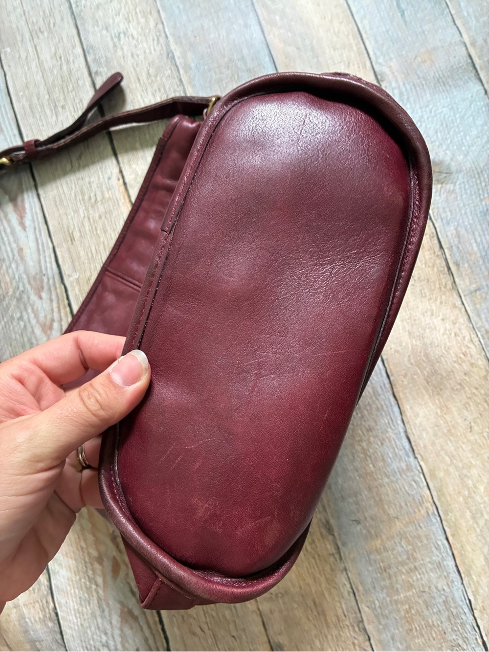 Vintage Coach Bucket Bag | Style 4075 | Mahogany Red Made in USA - Picture 6 of 10